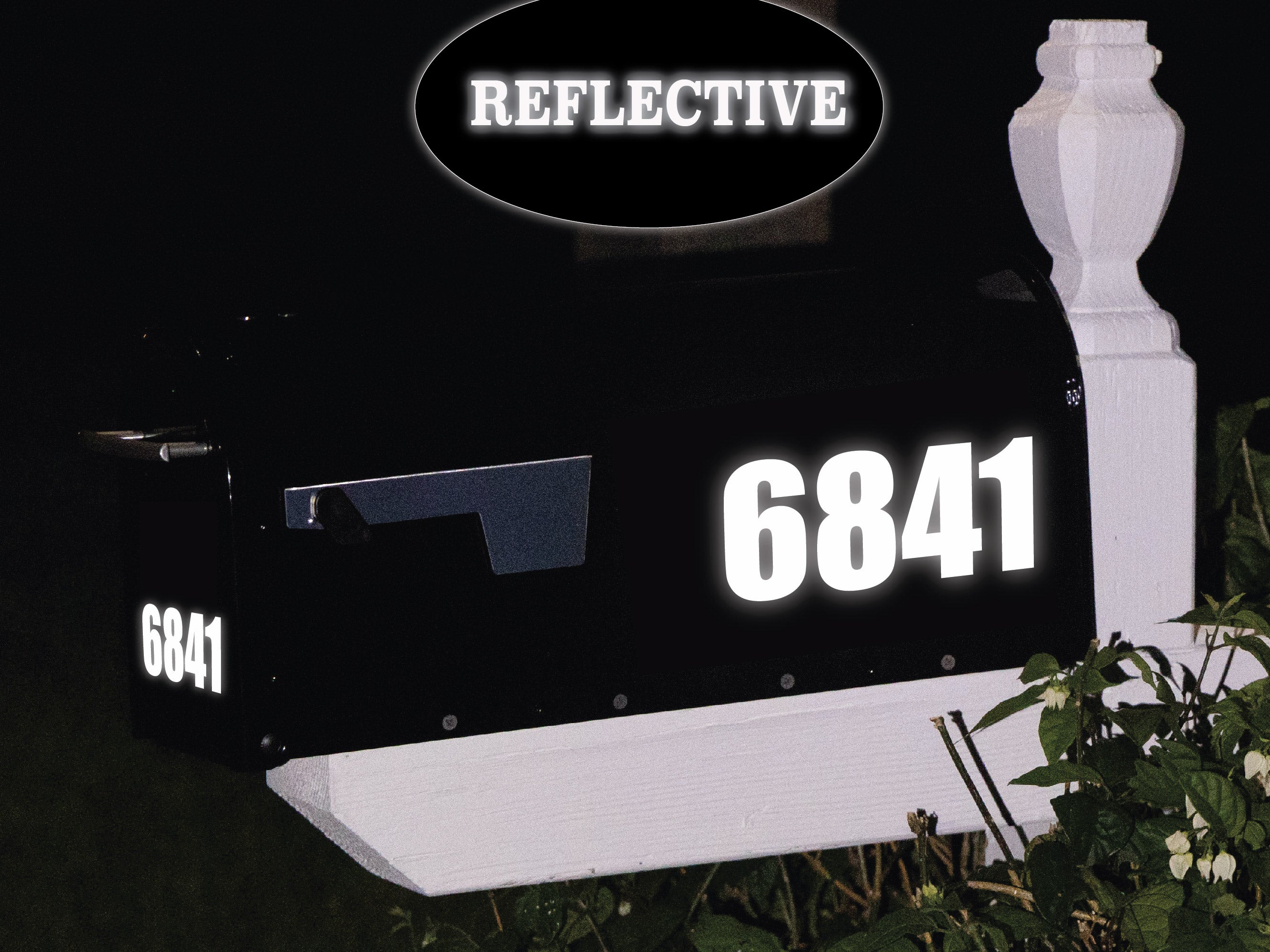 Reflective Mailbox Decals - Visible & Stylish | Custom Fonts & Colors - Eastcoast Engraving