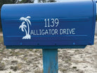 Palm Tree Mailbox Decal - Beach-Themed Personalized Sticker - Eastcoast Engraving