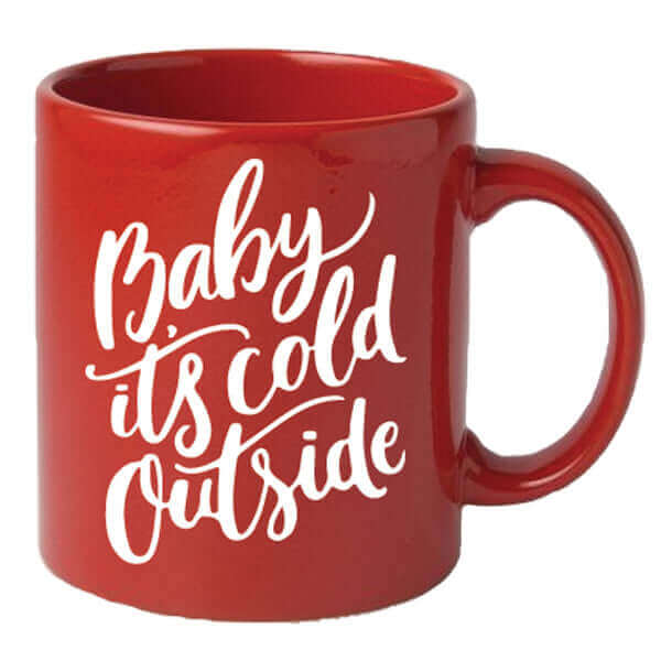 Baby It’s Cold Outside vinyl decal, custom 3.35 x 3.35 inch sticker for tumblers, cups, and windows in 20+ colors