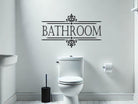 Bathroom Vinyl Wall Decal, modern bold font design for bathroom decor