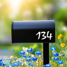 Stylish vinyl mailbox decals in over 20 vibrant colors