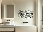 Leaf Design Vinyl Wall Decal, perfect for bathroom decor