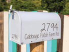 Colorful mailbox decals to enhance curb appeal.