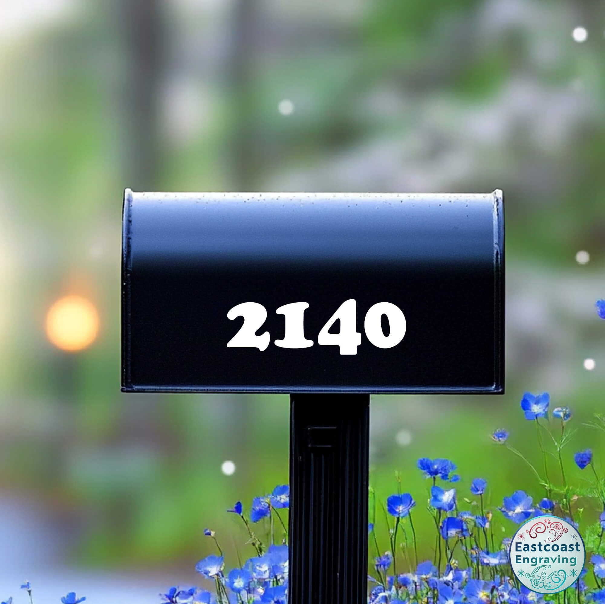 Fade-resistant bold mailbox numbers in vibrant colors