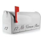 Custom vinyl mailbox decal in black