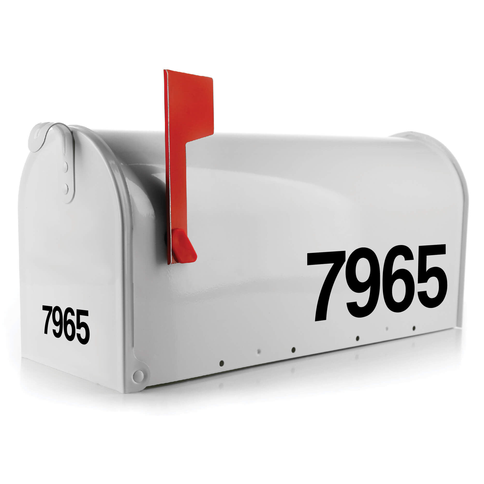 Durable mailbox number stickers in weatherproof vinyl