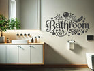 Waterproof bathroom wall decal with bubble accents