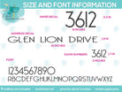 Decorative mailbox address decals for enhanced curb appeal