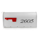 Bold color custom mailbox decals for curb appeal