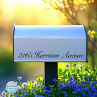 Vinyl nameplate decal for mailbox customization