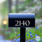 Easy-to-apply vinyl numbers for mailboxes.