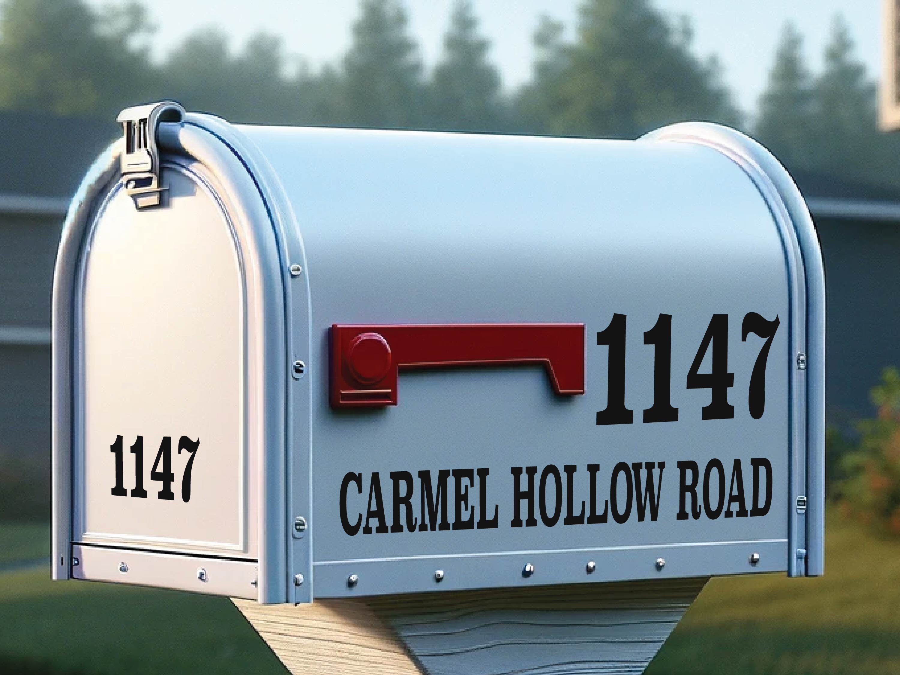 High-quality weatherproof mailbox decals for outdoor use.