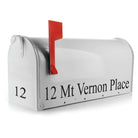 Durable vinyl mailbox lettering decal