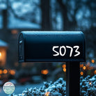 Fade-resistant vinyl mailbox numbers for outdoor use