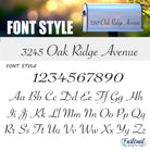 Vinyl mailbox number decal with easy application guide