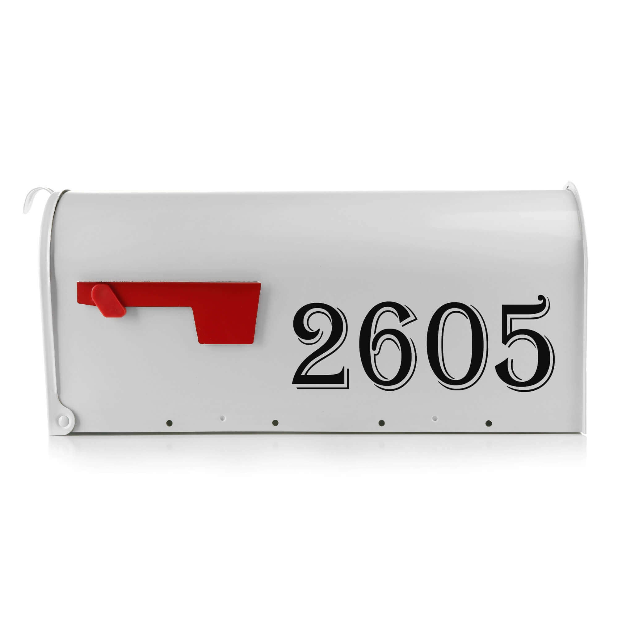 Vinyl house number for mailbox personalization