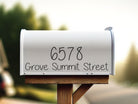 Mailbox number decals for clear and easy identification.