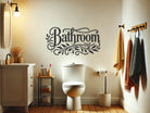 Nature-Inspired Leafy Bathroom Wall Sticker, calming vinyl art