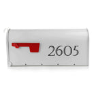 Weatherproof peel and stick mailbox numbers in various sizes