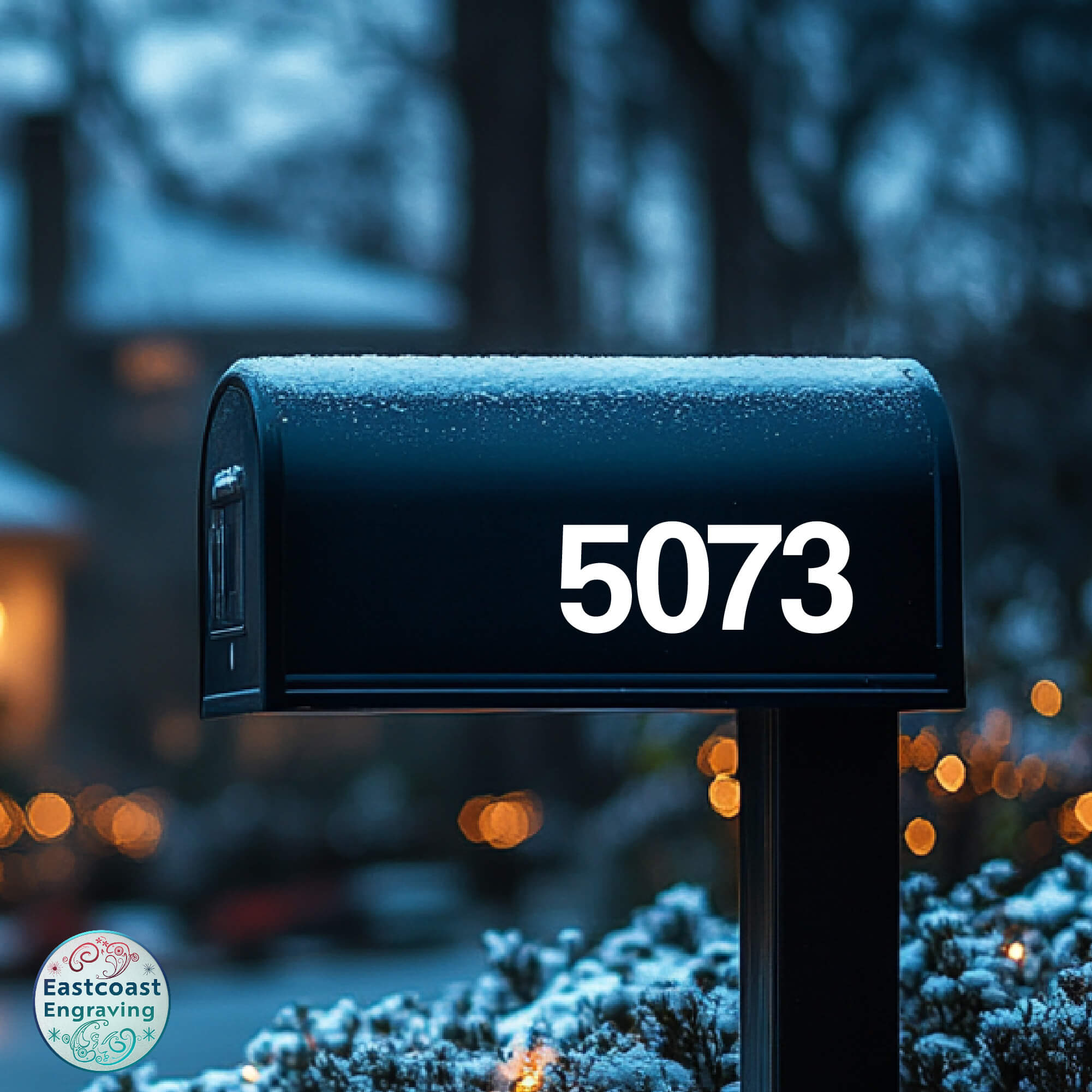 Custom number stickers for outdoor mailbox durability