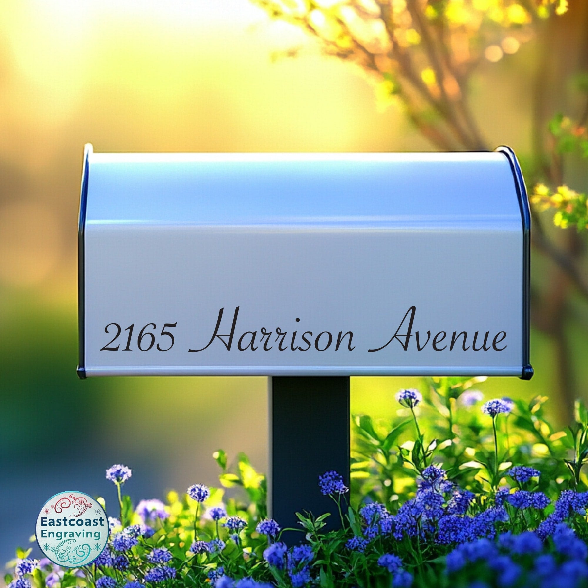 Personalized mailbox letters applied to standard mailbox