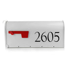 Long-lasting customizable mailbox number decals.