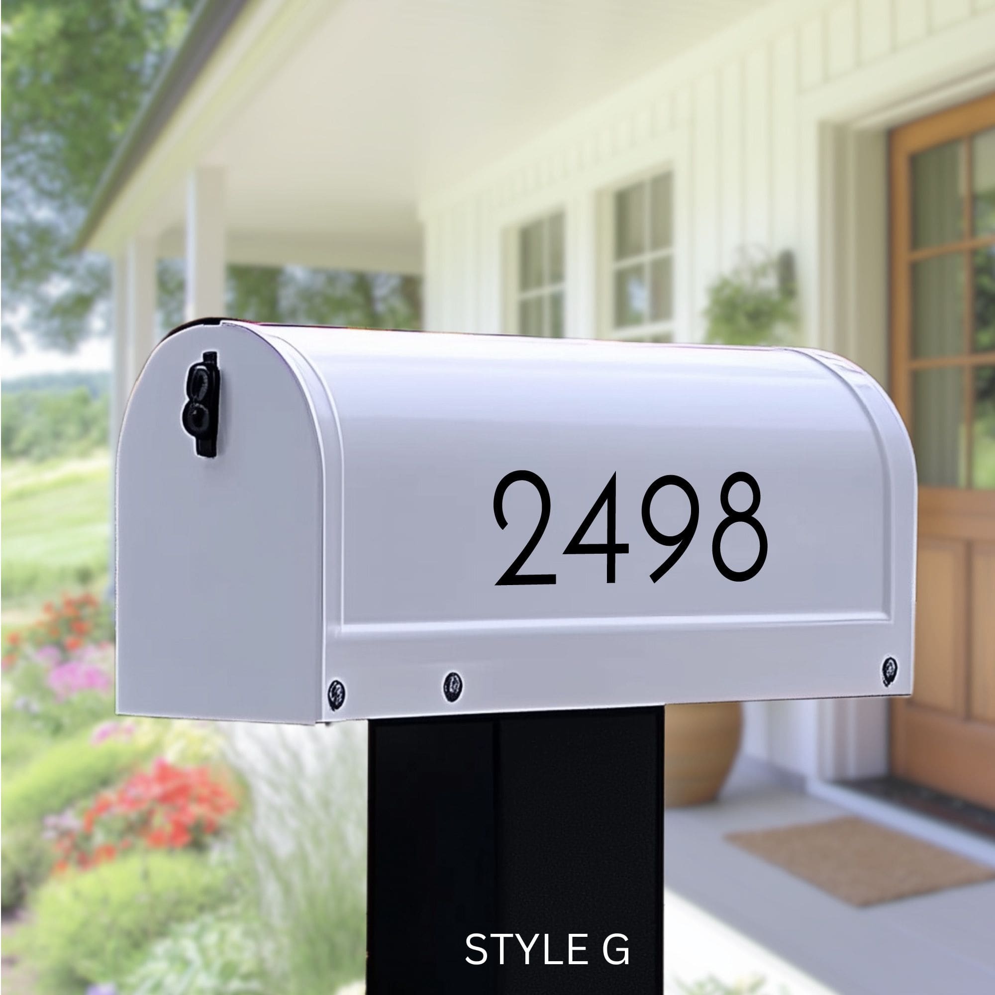 Durable reflective mailbox decals for day and night use