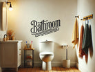 Retro Bathroom Wall Decal, vintage vinyl sticker for bathroom decor