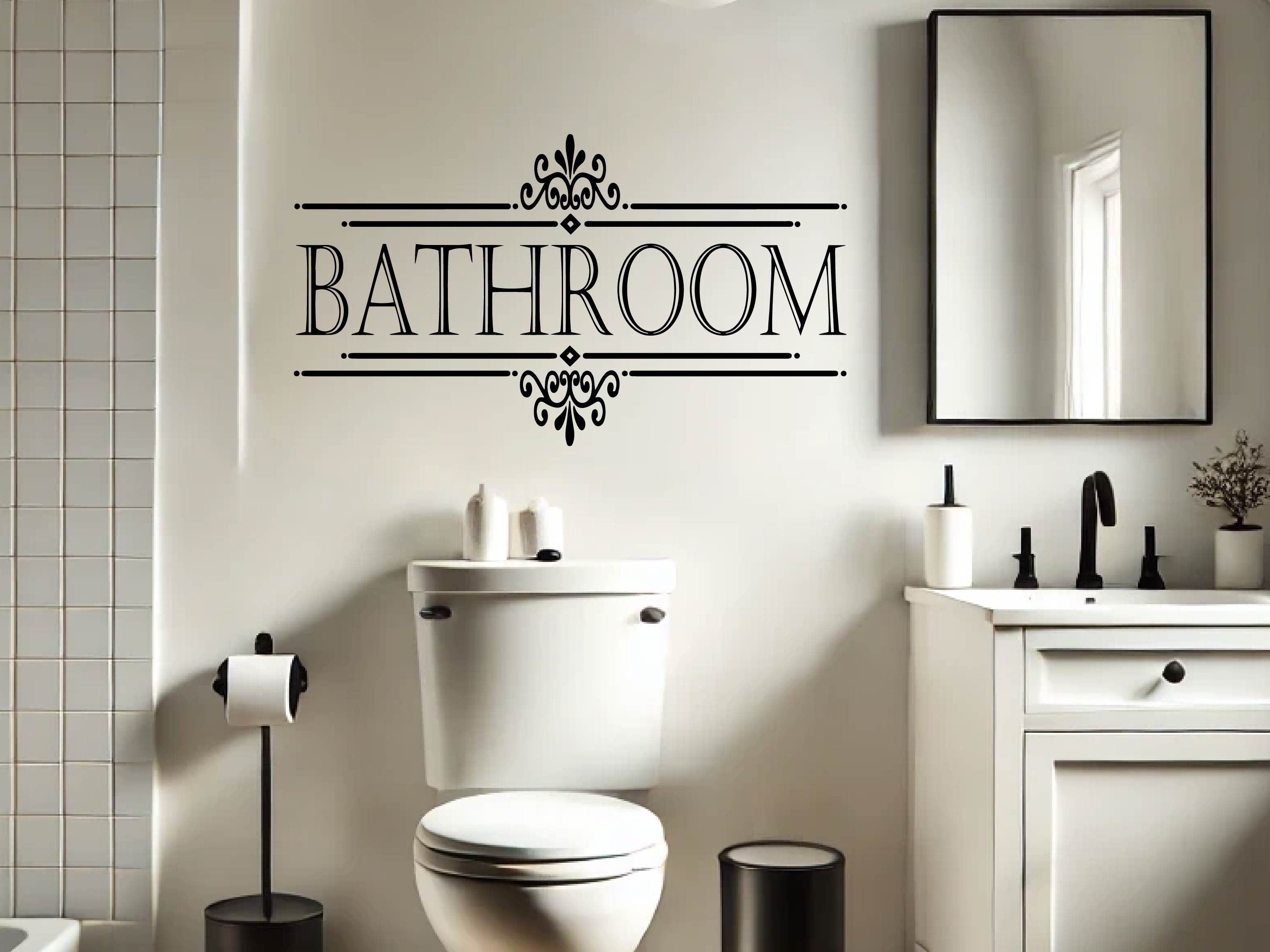 Stylish Bathroom Wall Sticker, waterproof vinyl wall art