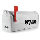 Bold mailbox numbers in weatherproof vinyl