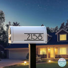 Modern mailbox door decals for enhanced visibility