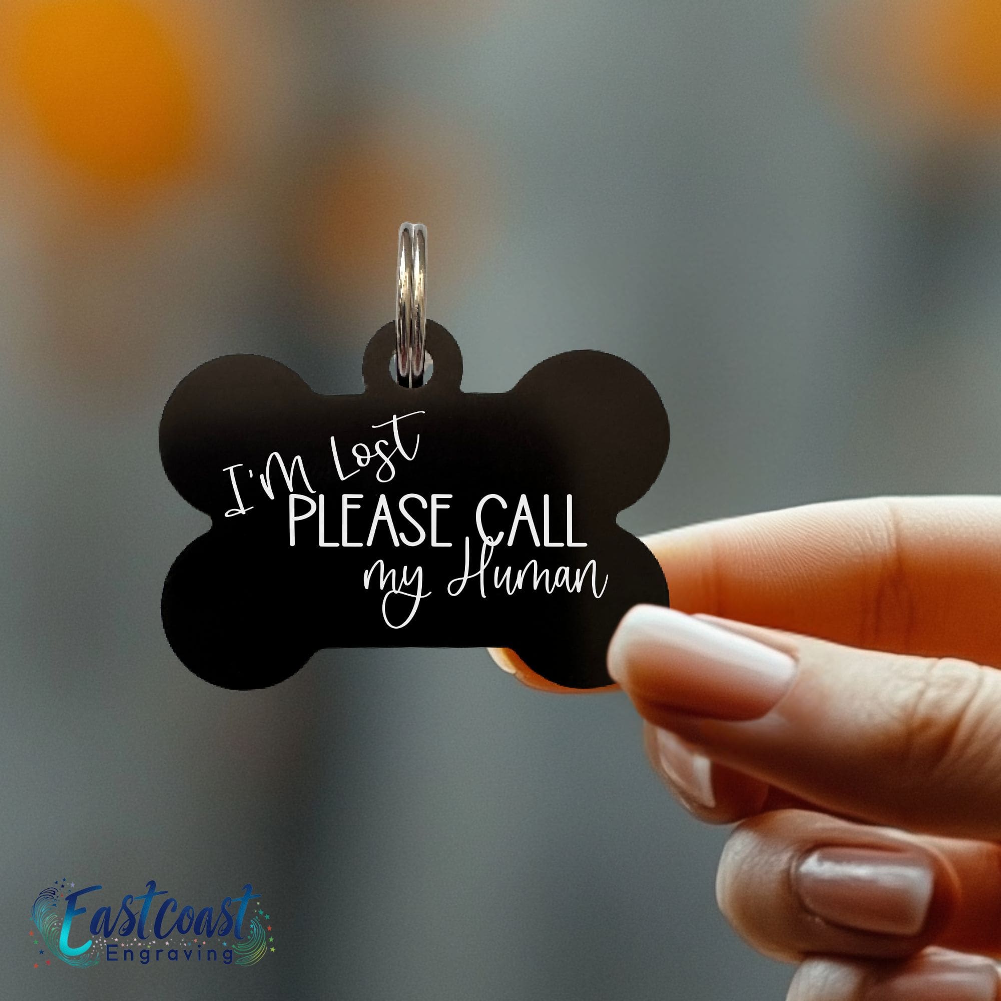 Funny Dog ID Tag Custom Engraved Pet Tags by Eastcoast Engraving