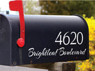 Premium Mailbox Decal: Elegant Script & Bold Numbers - Customizable - Eastcoast Engraving