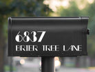 Custom mailbox stickers for residential mailboxes showing optional door decal