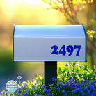 Outdoor bold mailbox numbers with weatherproof finish