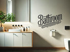 Vintage Retro Bathroom Wall Decal with bold design for stylish decor