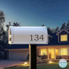 Closeup of high-quality vinyl mailbox address decals