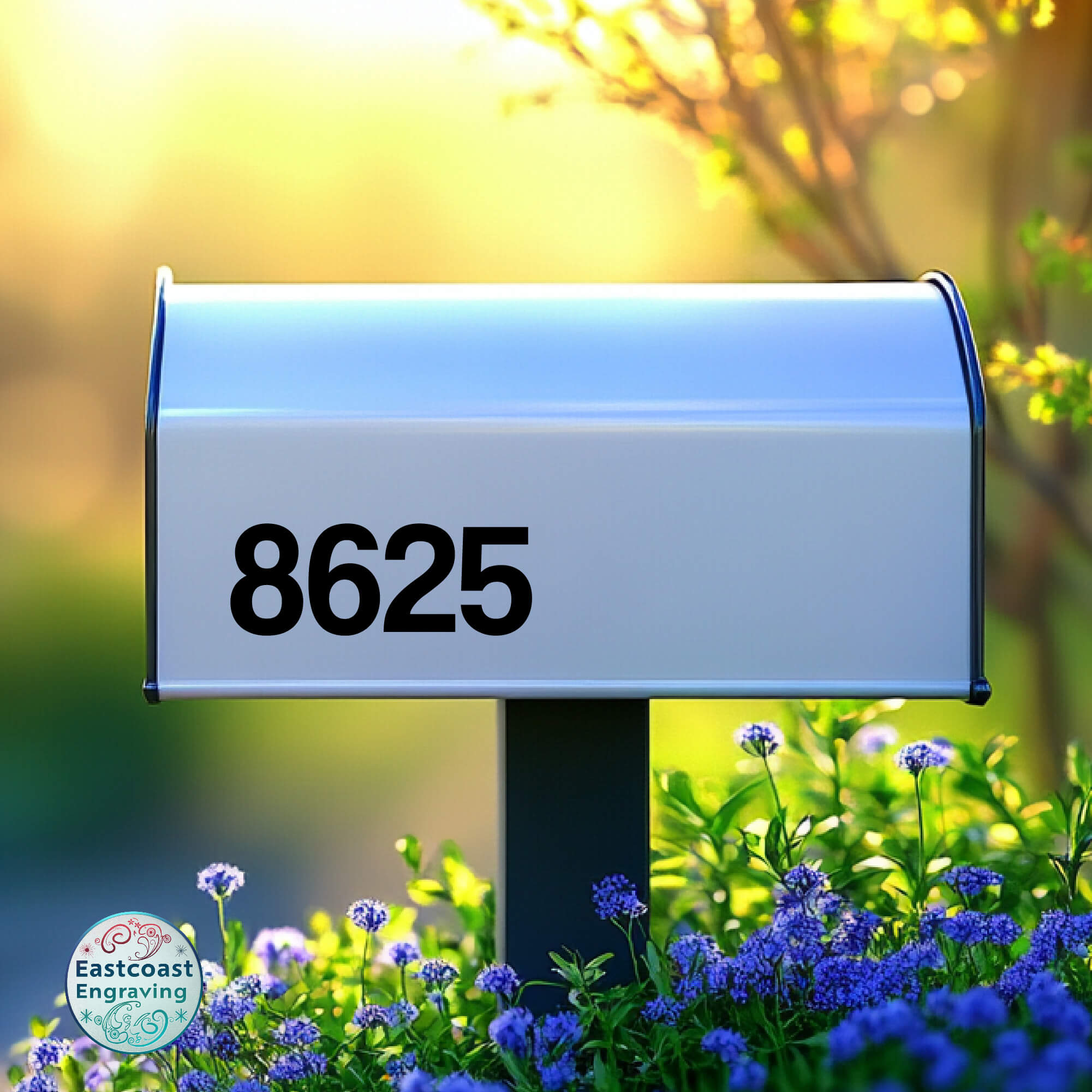 Custom number stickers for outdoor mailbox durability