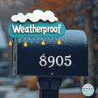 Custom vinyl mailbox decals for business addresses