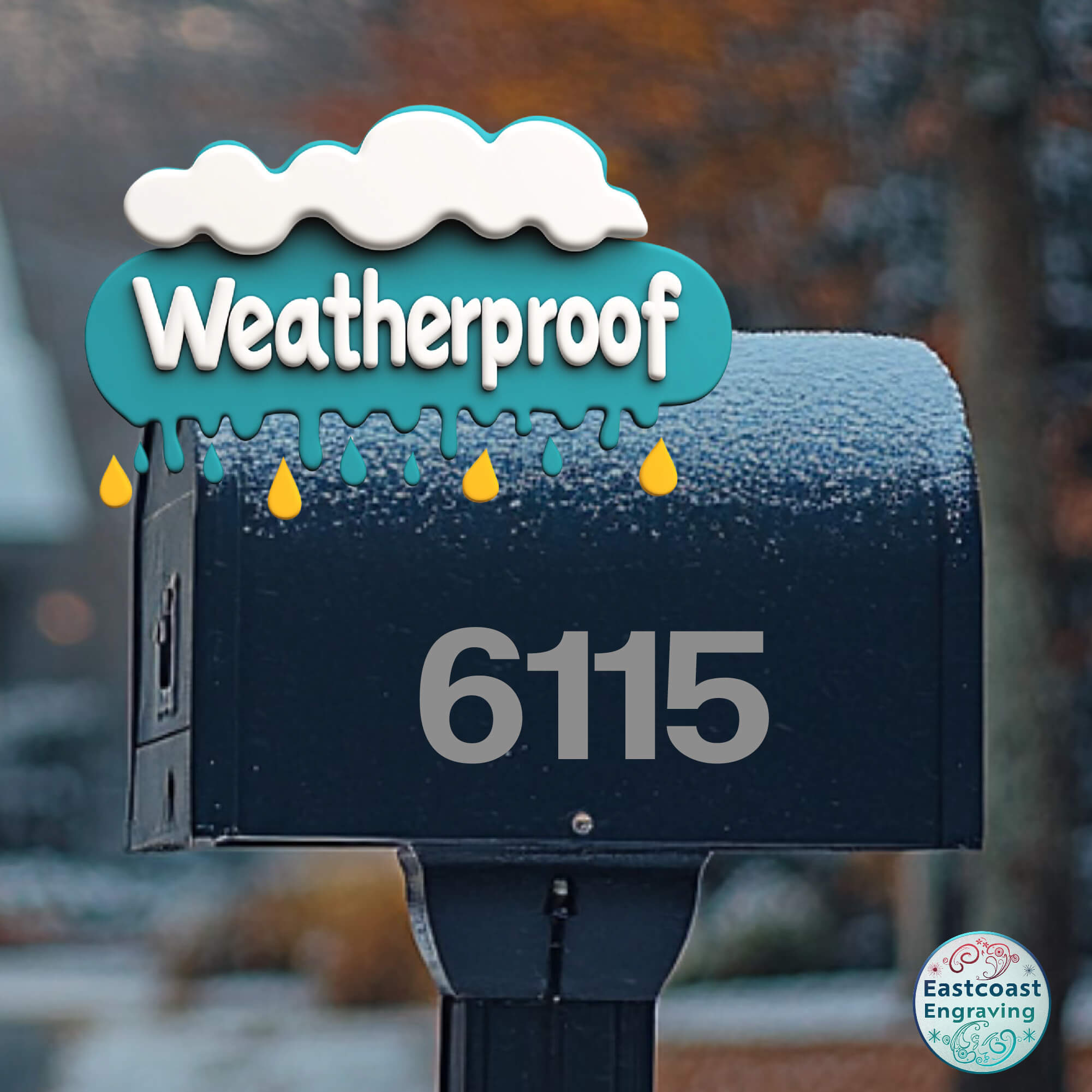 Weatherproof mailbox decals with professional finish