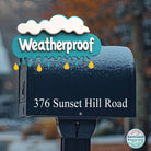 Weatherproof vinyl decal for mailboxes