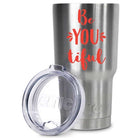 Be You Tiful vinyl decal, custom 3.35 x 3.35 inch vinyl sticker for tumblers, cups, and laptops in 20+ colors