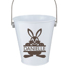 Bunny Name Decal, personalized vinyl sticker with custom name, 3.5 x 3.5 inches for Easter baskets, tumblers, and gifts