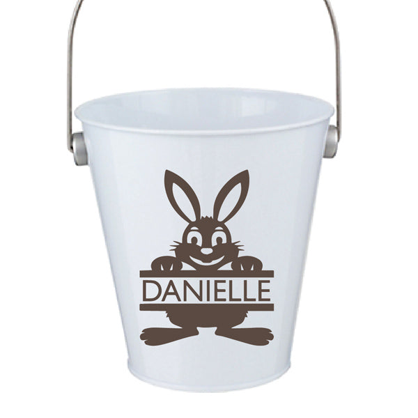 Bunny Name Decal, personalized vinyl sticker with custom name, 3.5 x 3.5 inches for Easter baskets, tumblers, and gifts