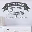 Fluff and Fold Laundry Room Vinyl Decal, removable wall decor for laundry spaces