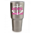 Hope Anchors The Soul Vinyl Monogram Decal, 3.35 x 3.35 inch nautical custom sticker for tumblers, mugs, and laptops