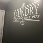 Bold Laundry Room Wall Decal, stylish vinyl wall art