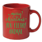 Merry Christmas Filthy Animal Vinyl Decal, 3.35 x 3.35 inch custom holiday sticker for tumblers, mugs, and laptops