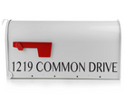 Custom vinyl mailbox decals in 20+ colors for personalized curb appeal