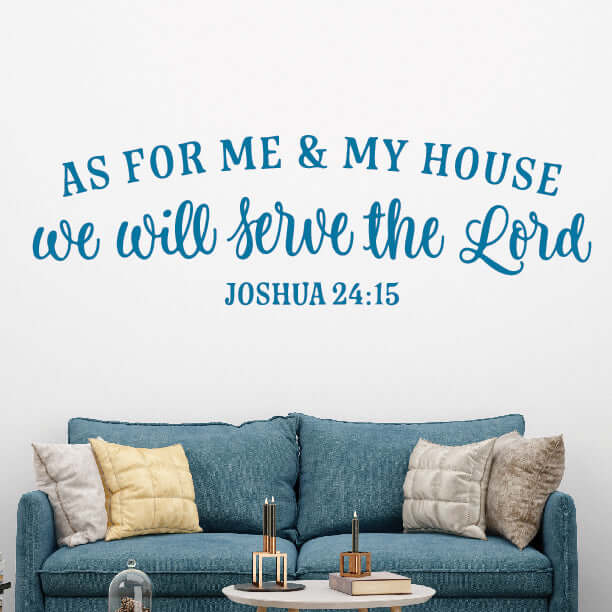 As for Me and My Home Wall Decal, faith-inspired vinyl decor for living rooms - Eastcoast Engraving